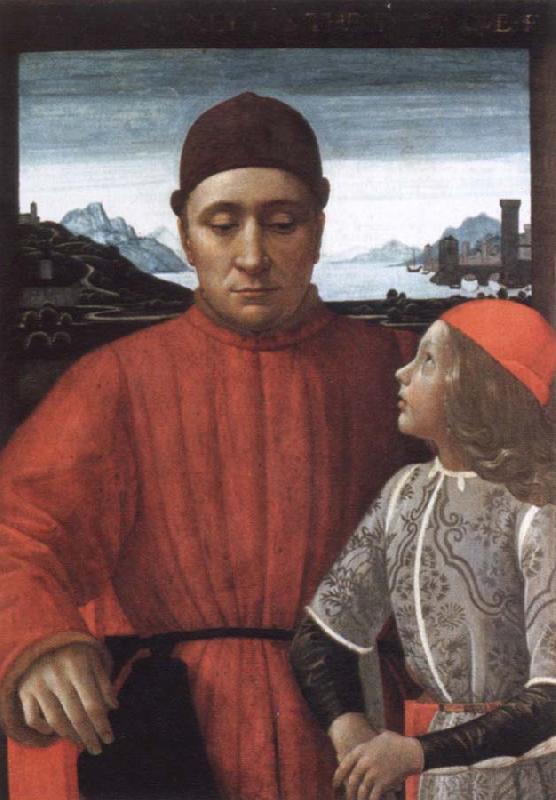 Domenico Ghirlandaio francesco sassetti and his son teodoro oil painting picture